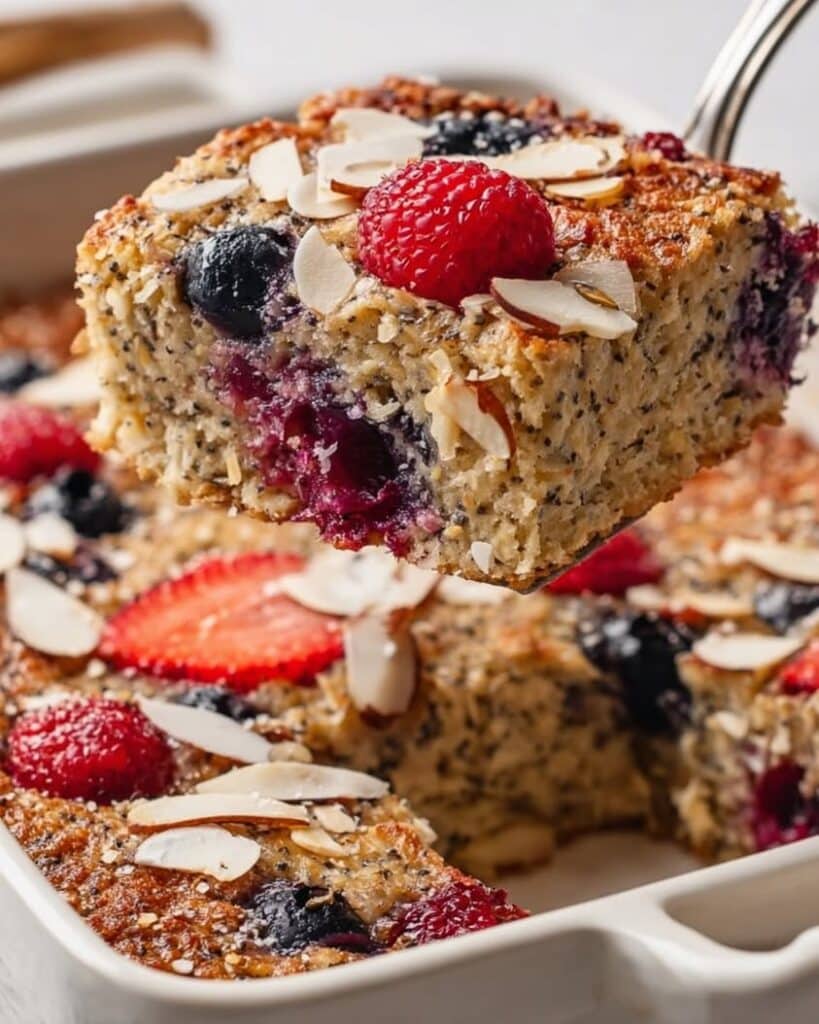 triple berry oat bake