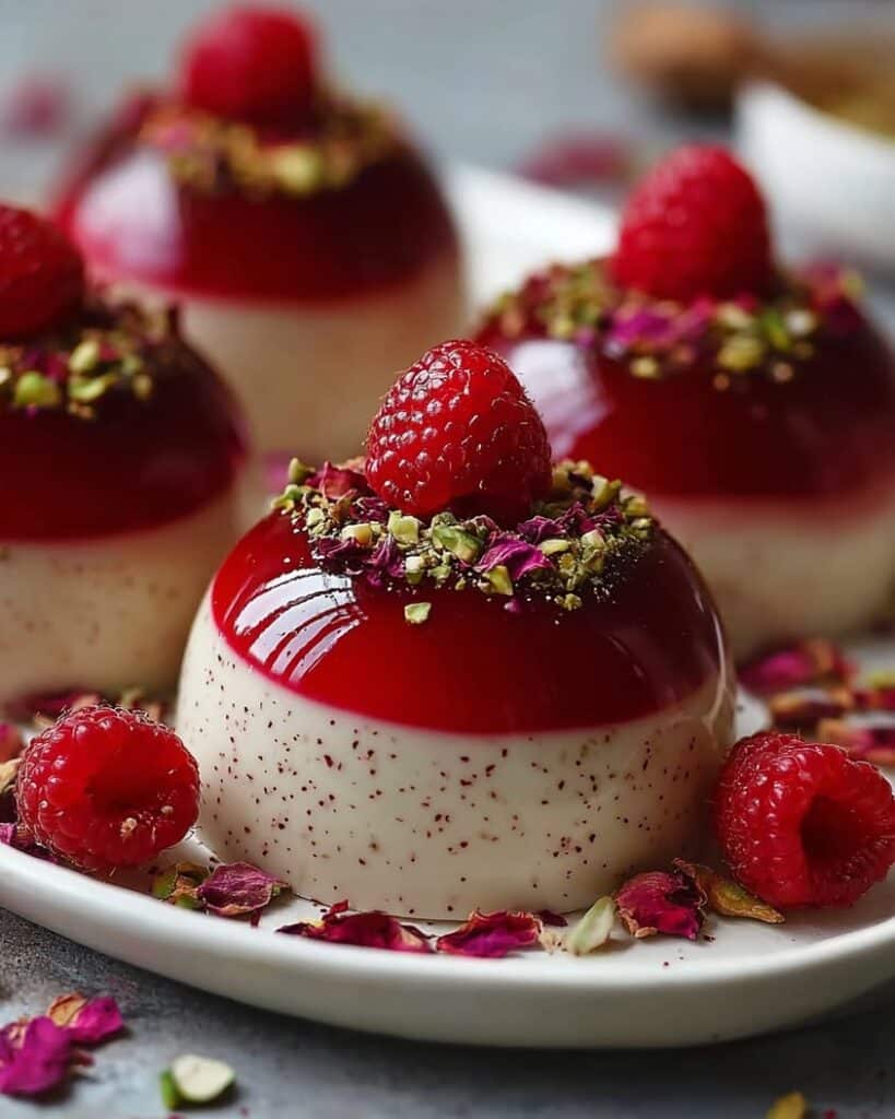 vanilla bean panna cotta raspberry 2