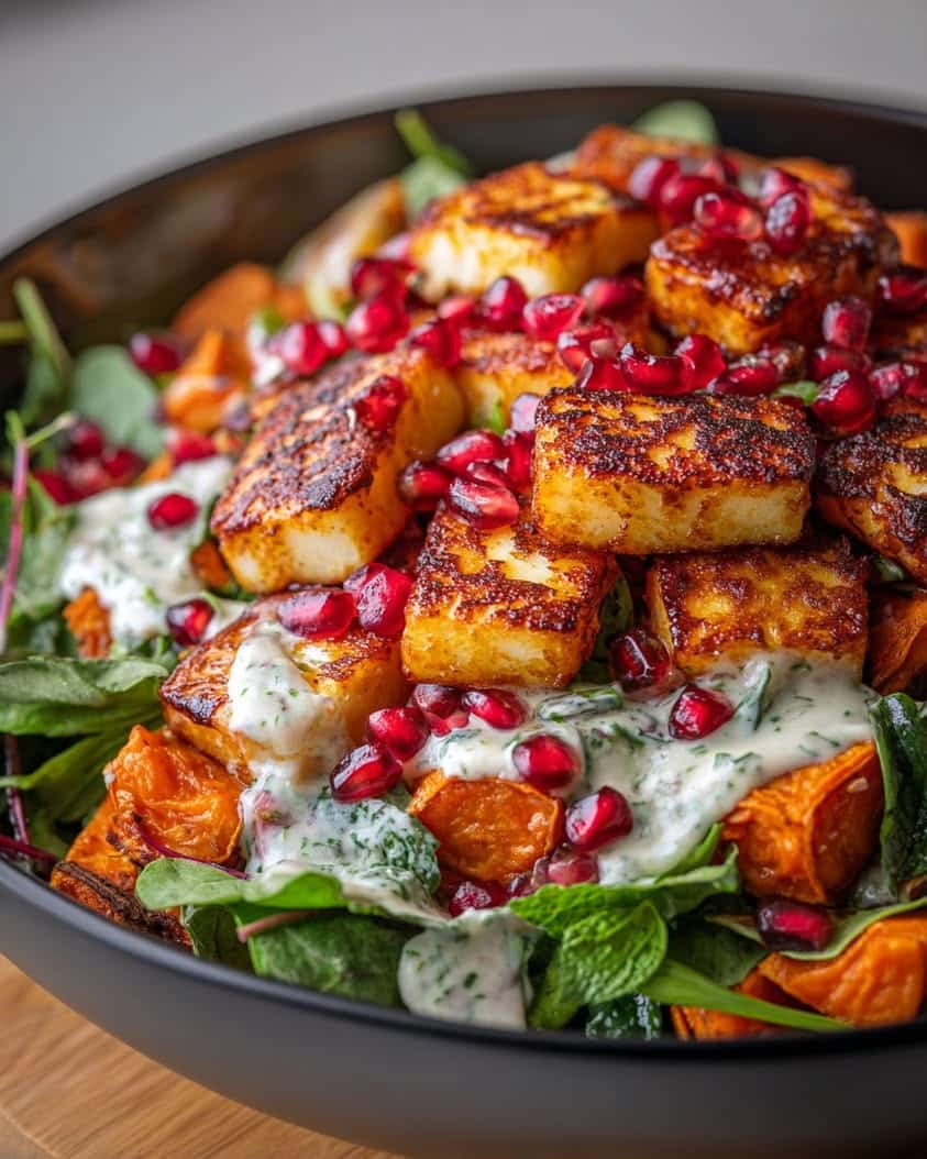 Winter Glow Salad: Sweet Potato, Feta & Pomegranate. ✨ Easy, healthy, & delicious! 2 winter glow salad recipe