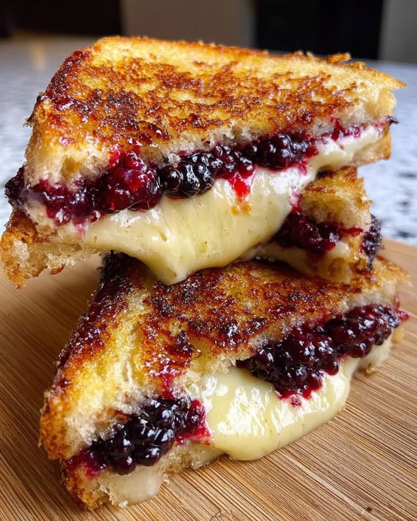 Brie Blackberry Jam Grilled Cheese 1