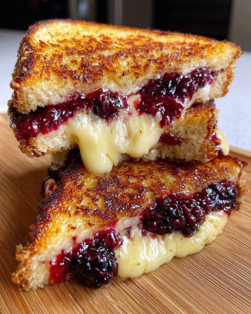 Brie Blackberry Jam Grilled Cheese