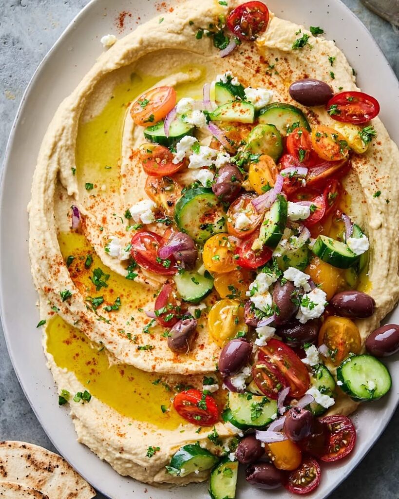 Greek Style Loaded Hummus
