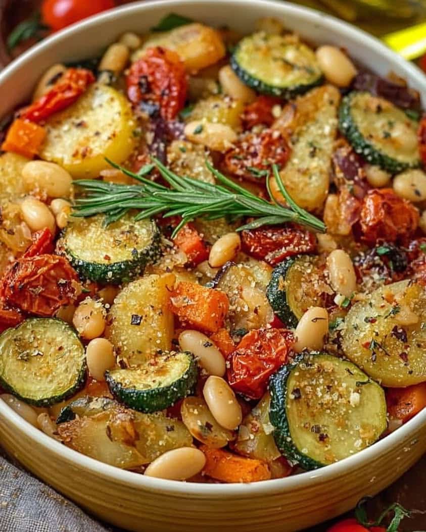 Rustic Roasted Vegetable Bake with Cannellini Beans 1