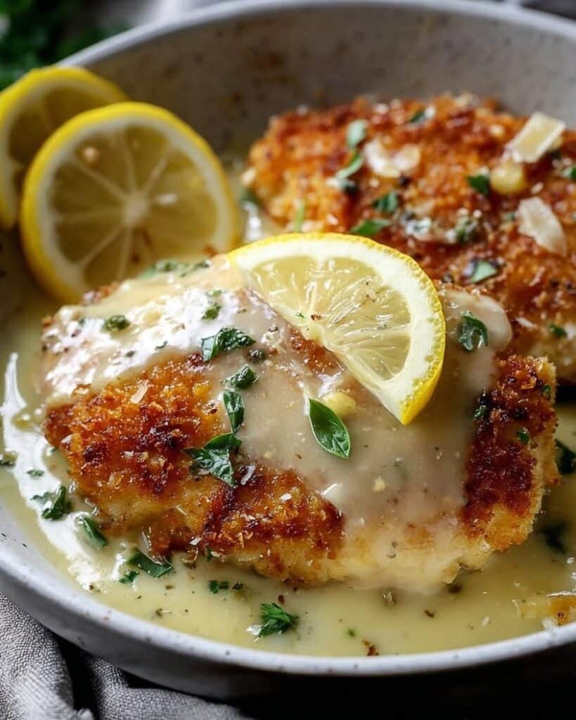 lemon pecorino crusted chicken