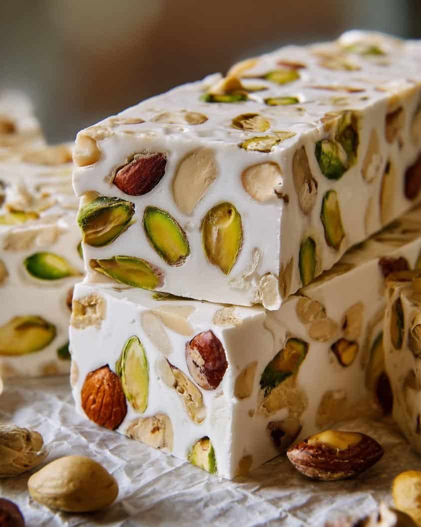 Montélimar Nougat: Classic French White Nougat with Honey, Nuts & Provence Charm 8 nougat de montelimar recipe