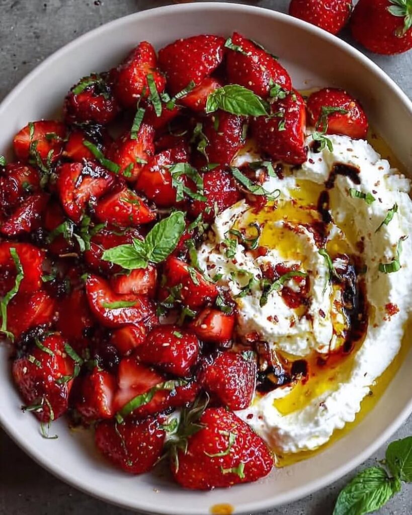 whipped feta roasted strawberries