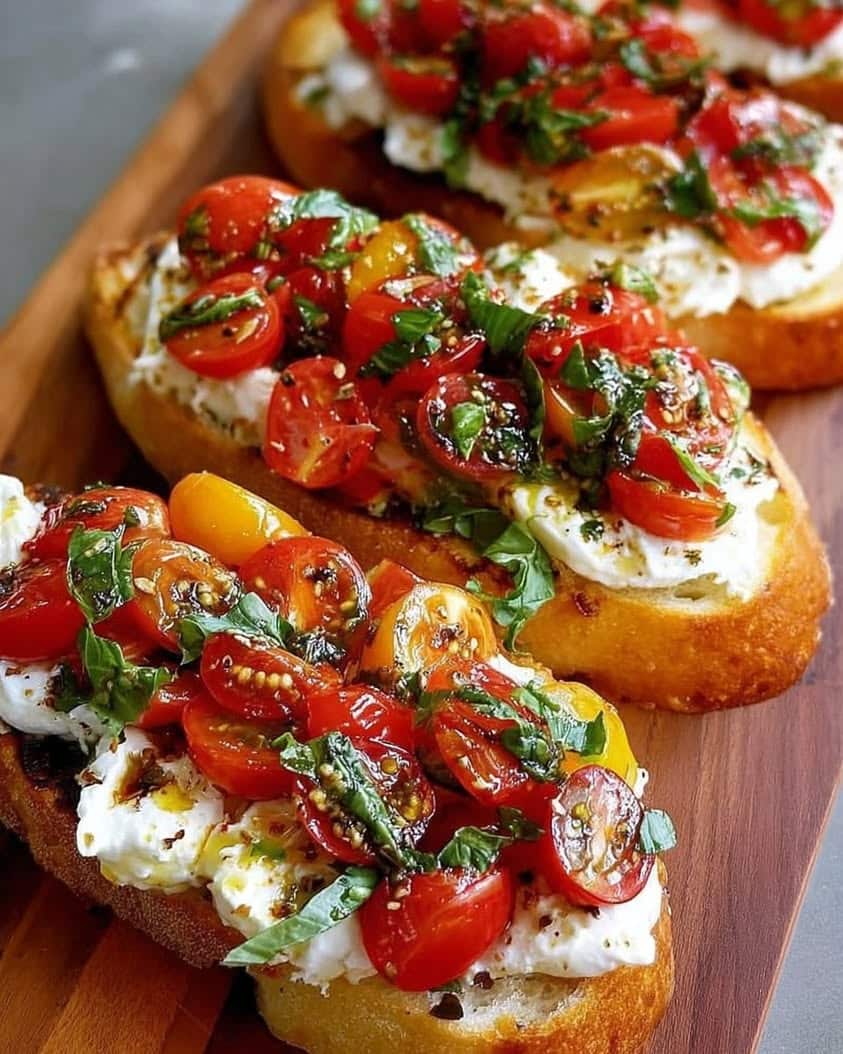 Creamy Burrata Bruschetta: An Elegant Appetizer Recipe 1 Burrata Bruschetta 2