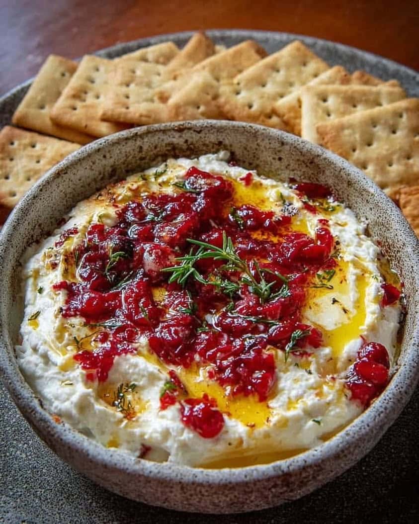 Cranberry Whipped Feta Dip with Hot Honey Drizzle Recipe 1 Cranberry Whipped Feta Dip with Hot Honey Drizzle
