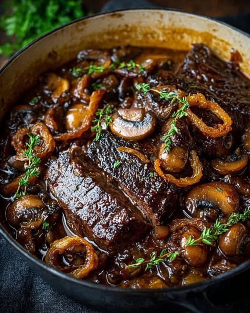 French Onion Mushroom Pot Roast