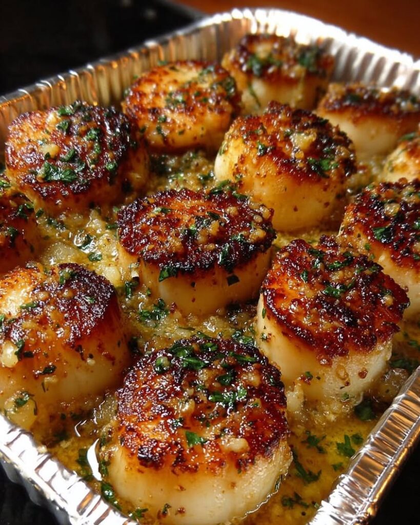 Garlic Butter Baked Scallops