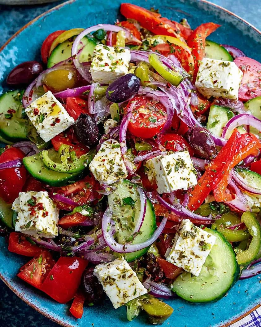 Greek Salad Traditional Horiatiki Recipe