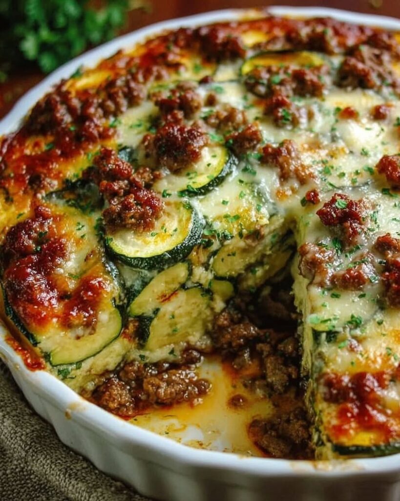 Ground Beef Zucchini Bake Low Carb 2
