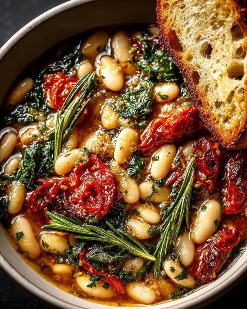 Smoky White Bean Soup with Garlic and Herbs