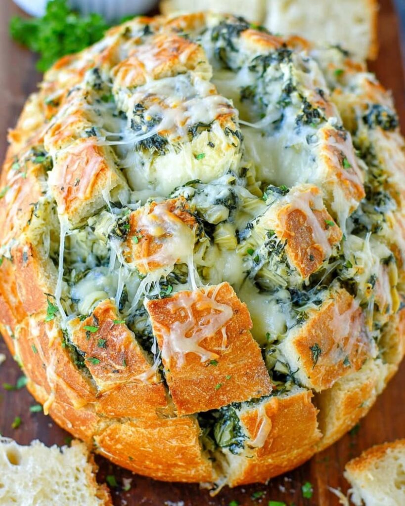 Spinach Artichoke Pull Apart Bread