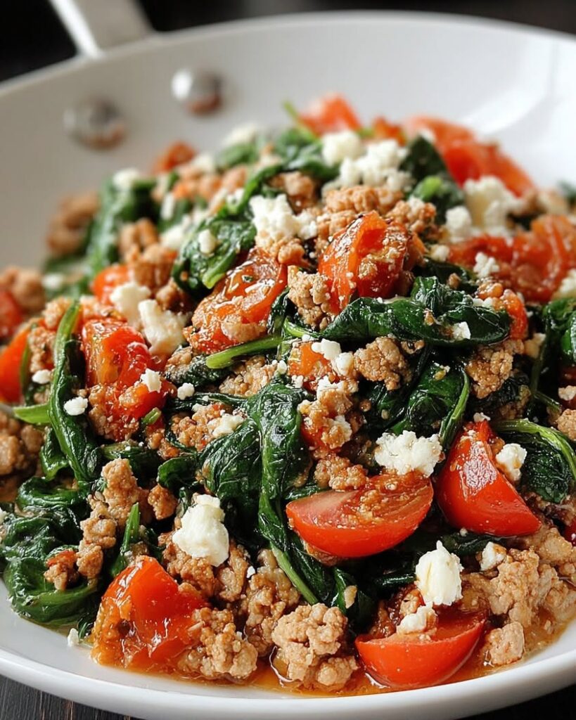 Spinach and Turkey Skillet
