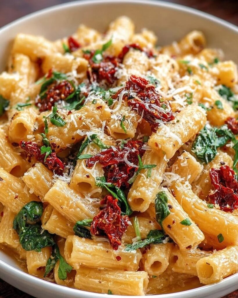 Sun Dried Tomato Pasta Creamy Sun Dried Tomato Pasta with Spinach and Garlic