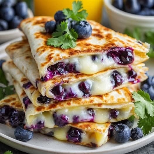 Blueberry Breakfast Quesadilla