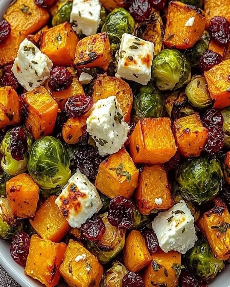 Cranberry Glazed Roasted Butternut Squash Salad 🥗🍠🍂