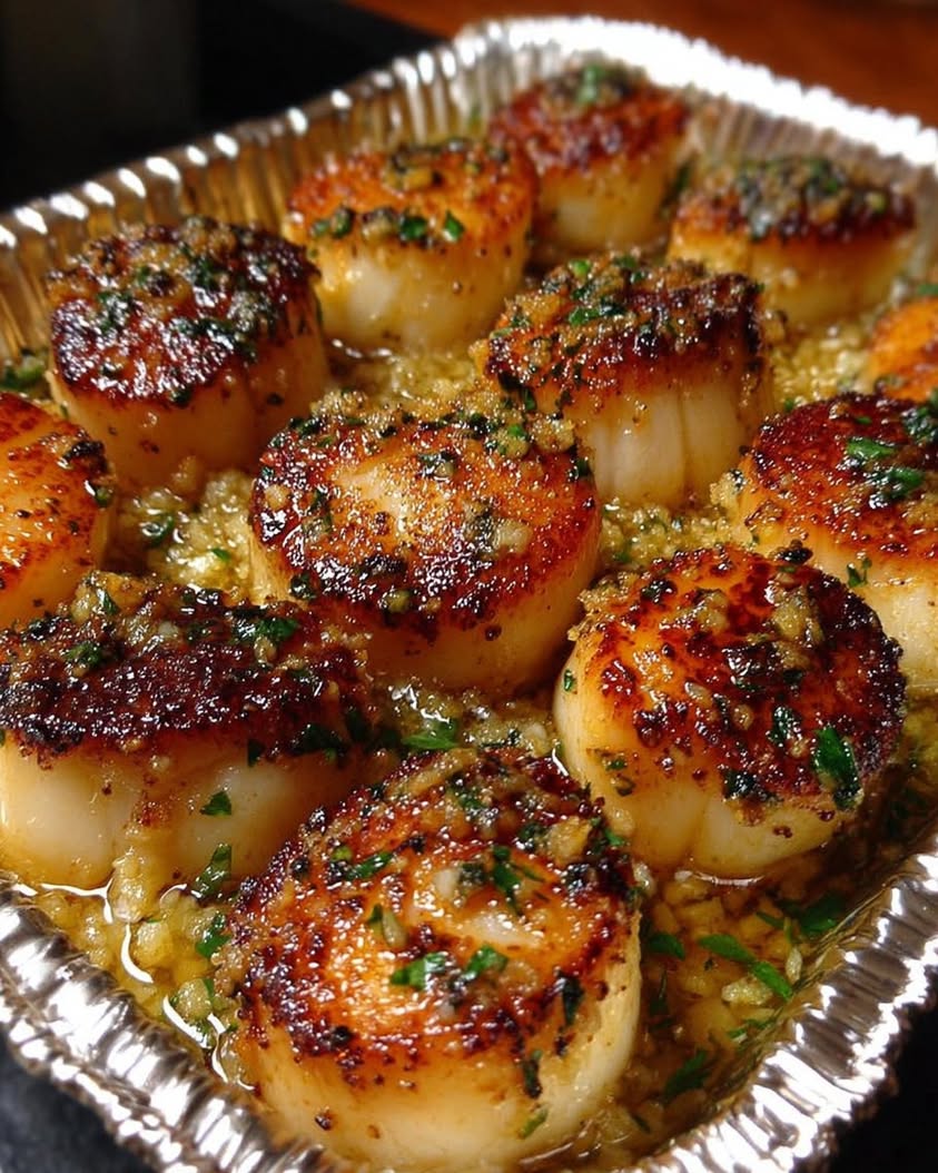 Garlic Butter Baked Scallops 1