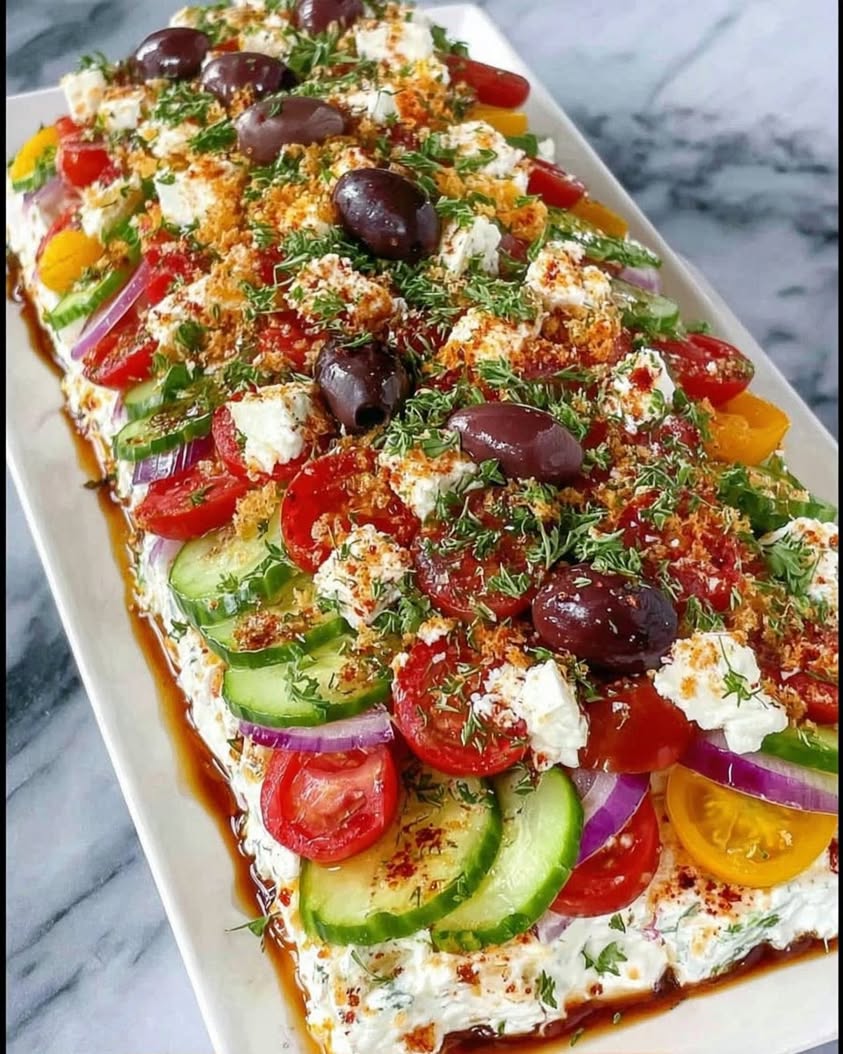 Greek Feta Board with Hot Honey Crispy Fried Onions