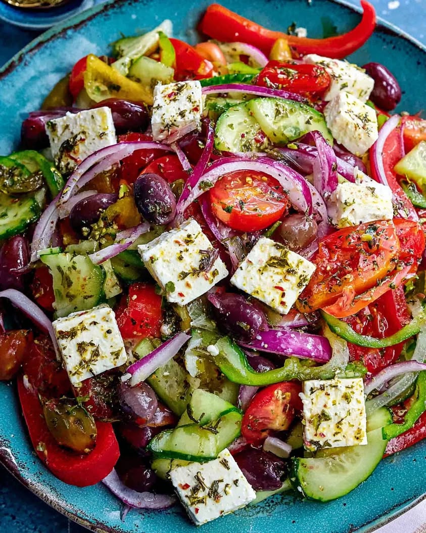 Greek Salad Traditional Horiatiki Recipe