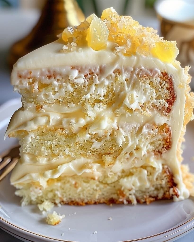 Heavenly White Chocolate Pineapple Cake