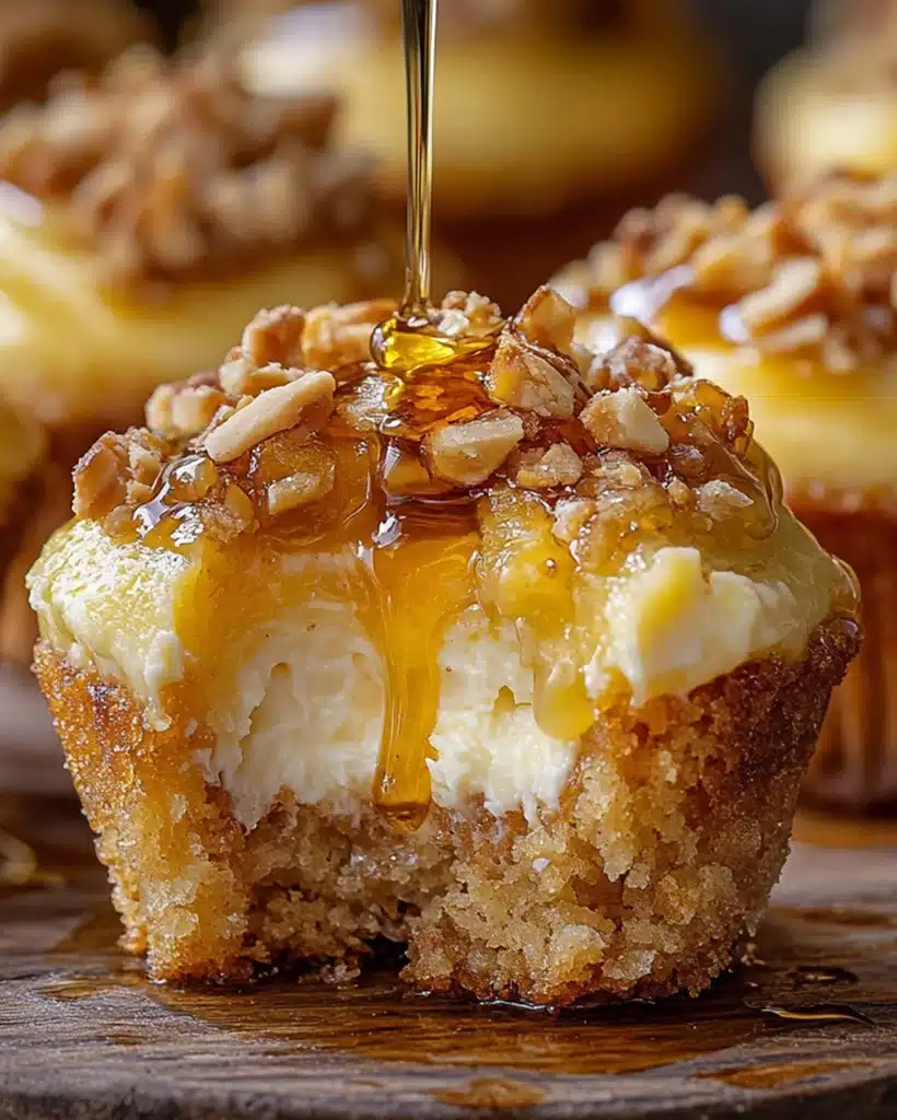 Honey Pecan Cheesecake Muffins
