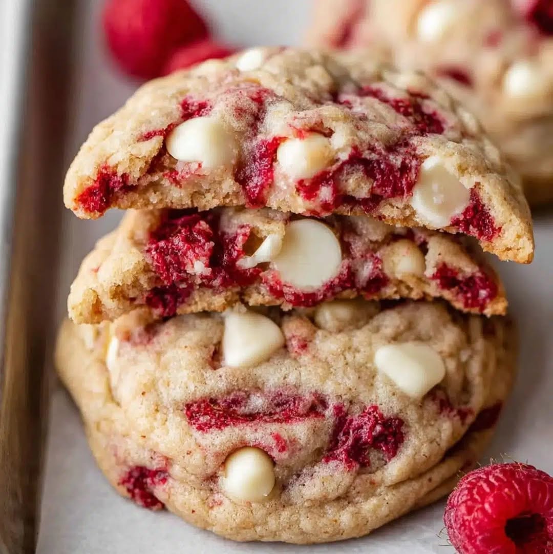 Irresistible White Chocolate Raspberry Cookies