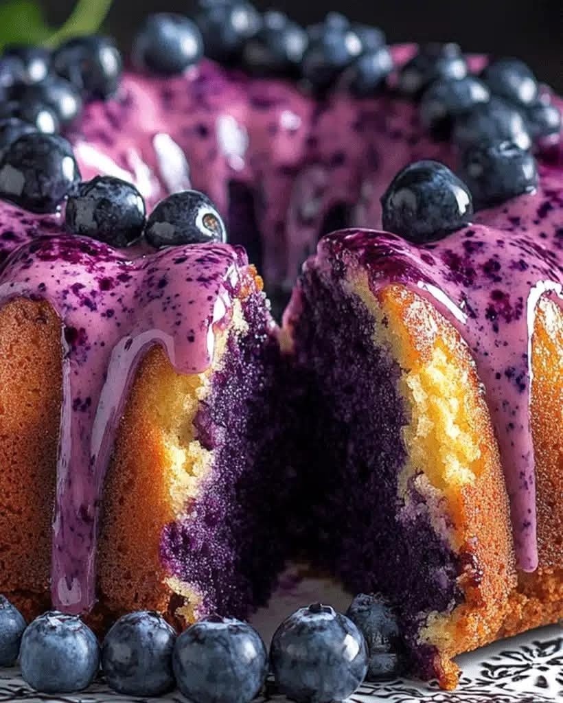 Juicy Blueberry Pudding Cake
