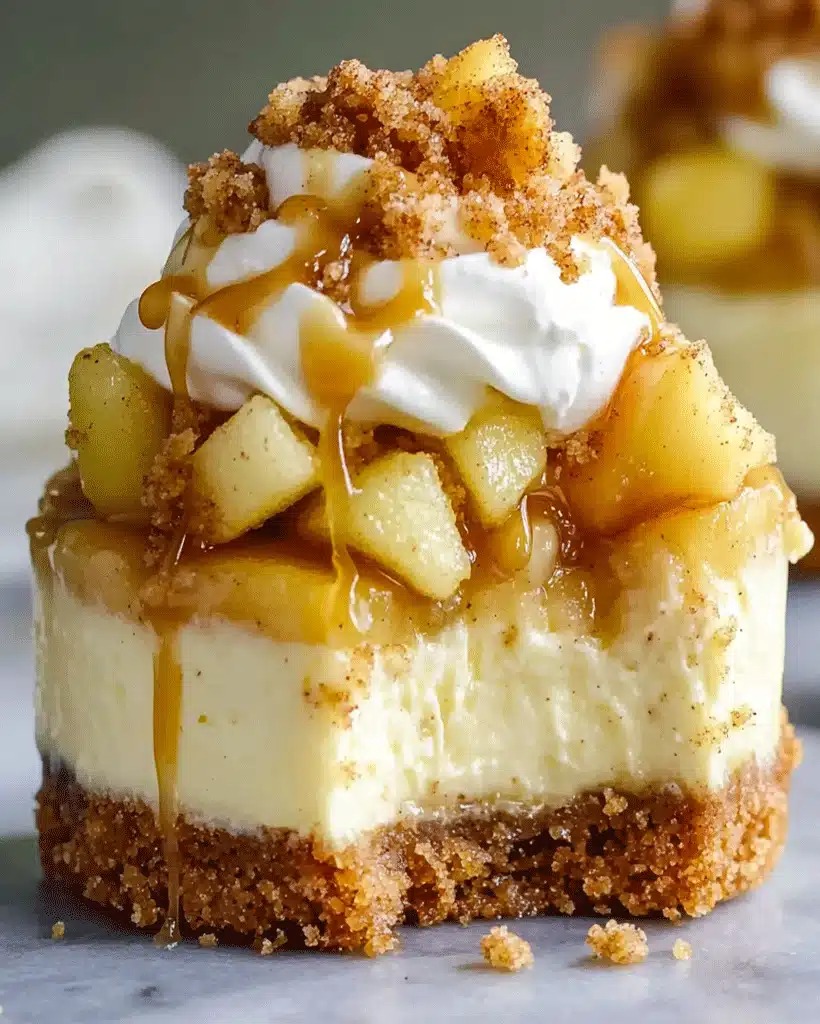 Mini Caramel Apple Cheesecake Bites