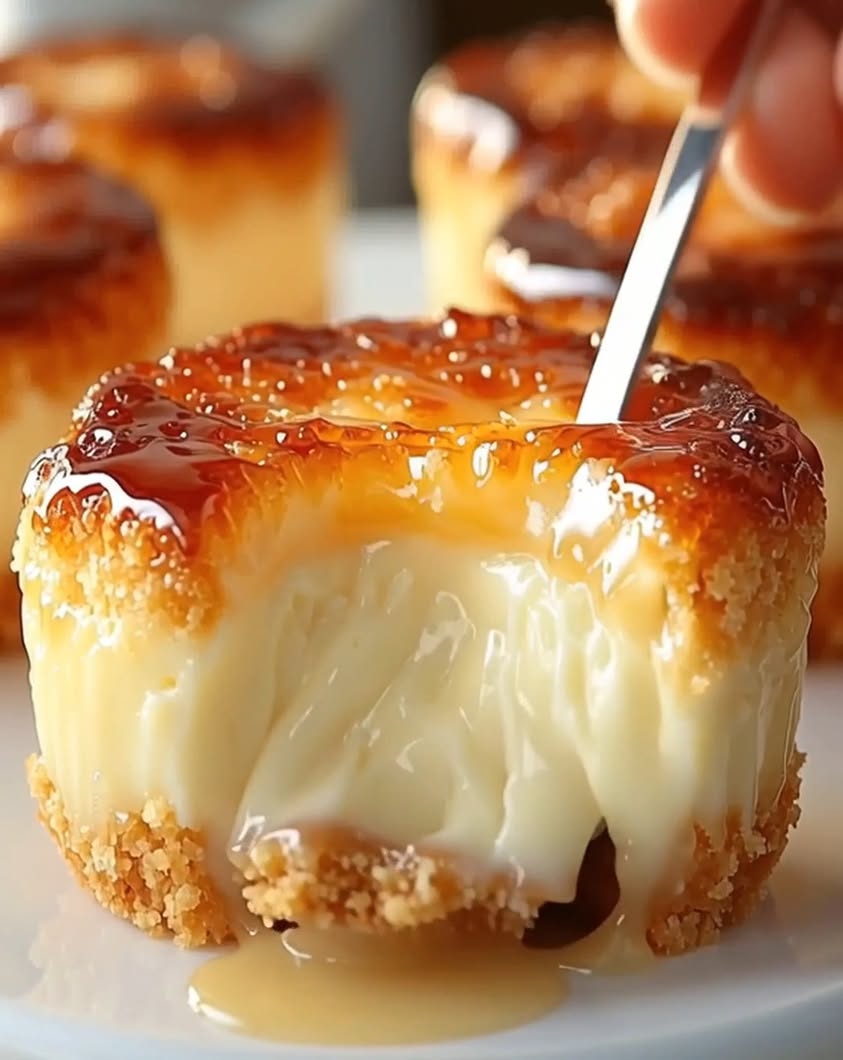 Mini Creme Brulee Cheesecakes