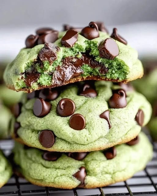 Mint Chocolate Chip Cookies