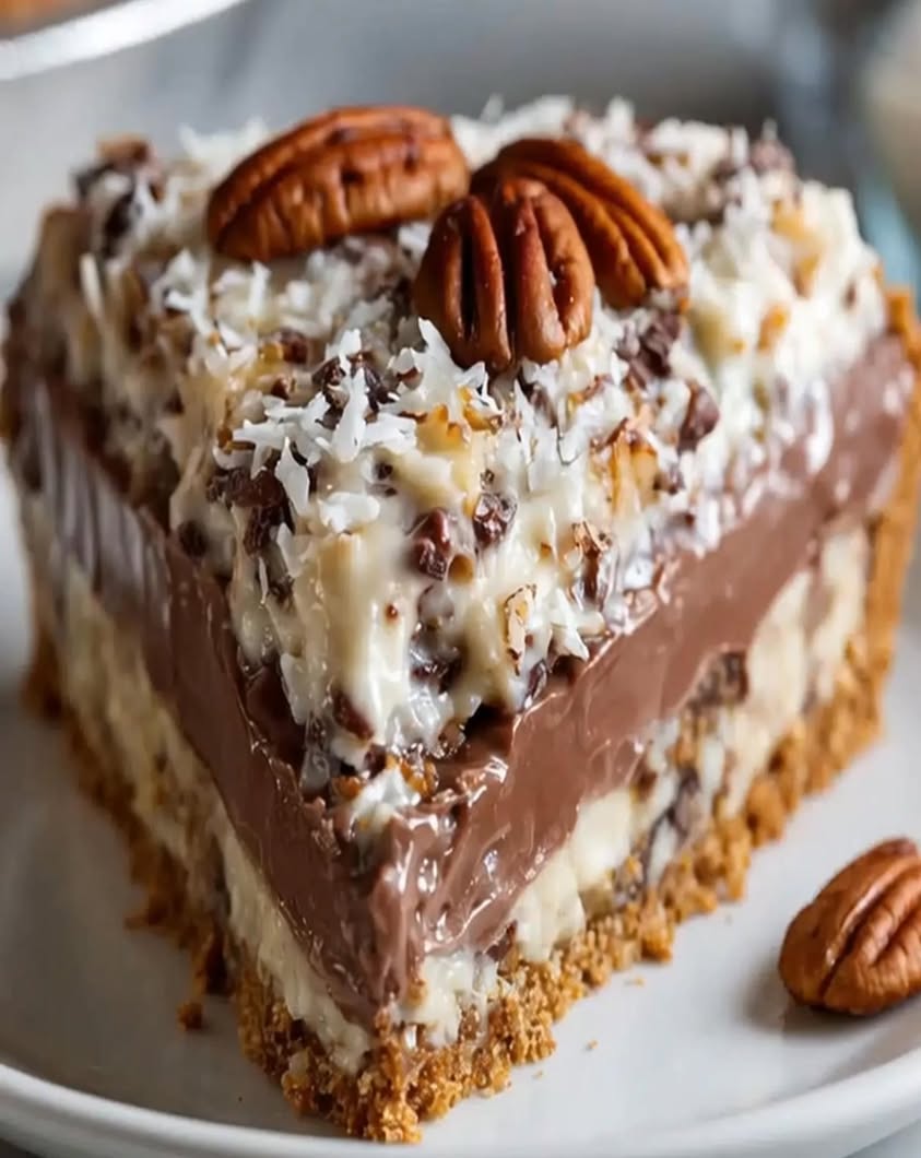 No Bake German Chocolate Pie