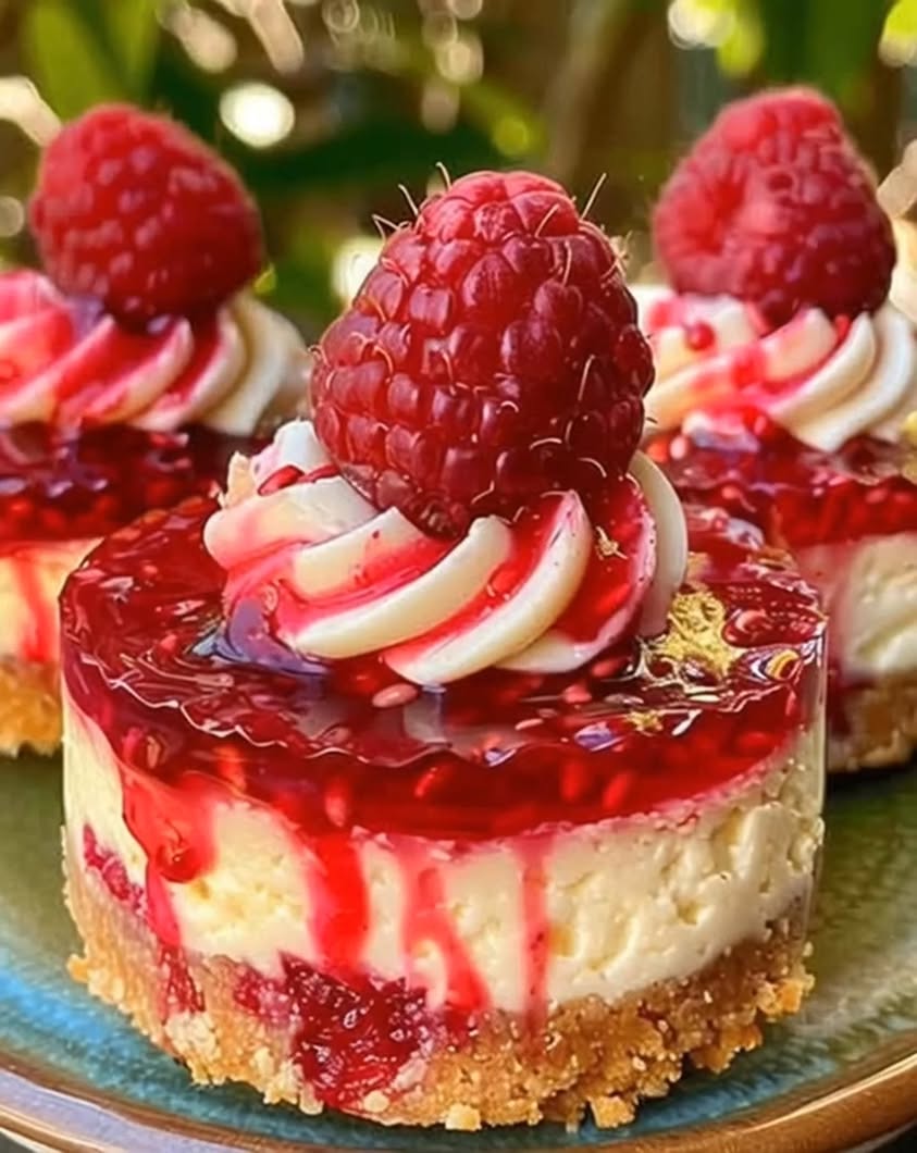 No Bake Mini Lemon Raspberry Cheesecakes – Easy Delicious