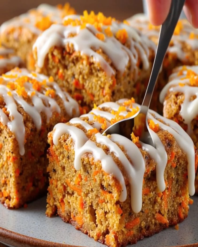 No Sugar Cottage Cheese Carrot Cake Bars 🥕