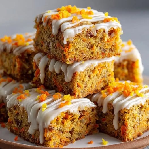 No Sugar Cottage Cheese Carrot Cake Bars