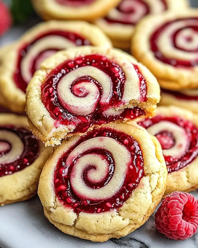 Raspberry Swirl Shortbread Cookies
