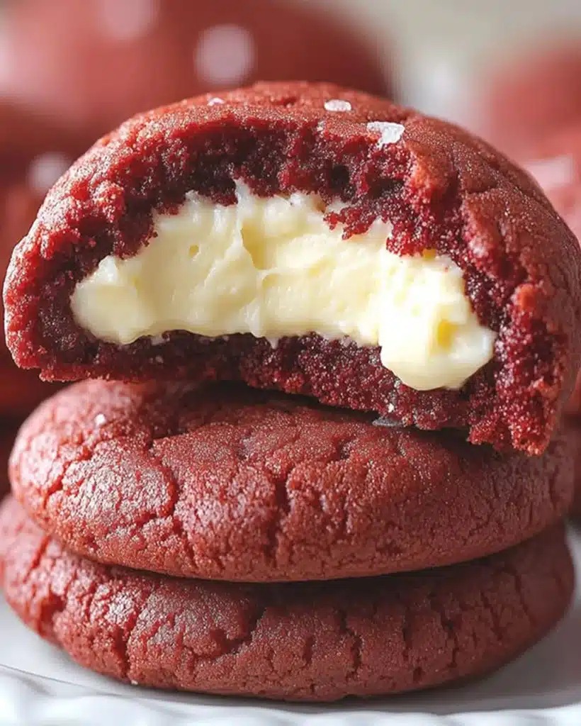Red Velvet Cheesecake Stuffed Cookies Recipe