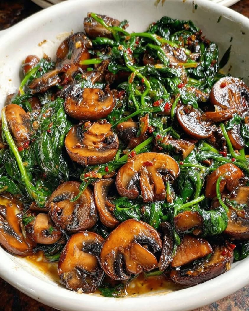 Sautéed Garlic Spinach and Mushrooms: A Simple, Flavorful Side Dish