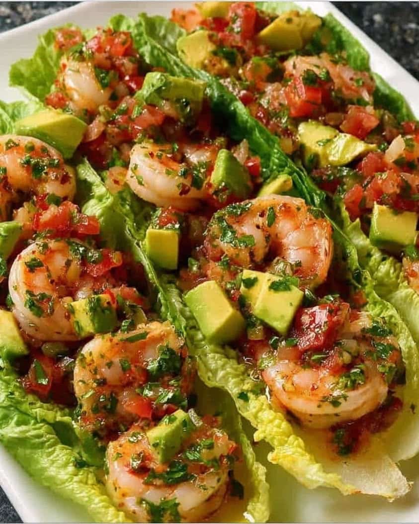 Fresh Shrimp Avocado Lettuce Boats: A Healthy Low-Carb Meal