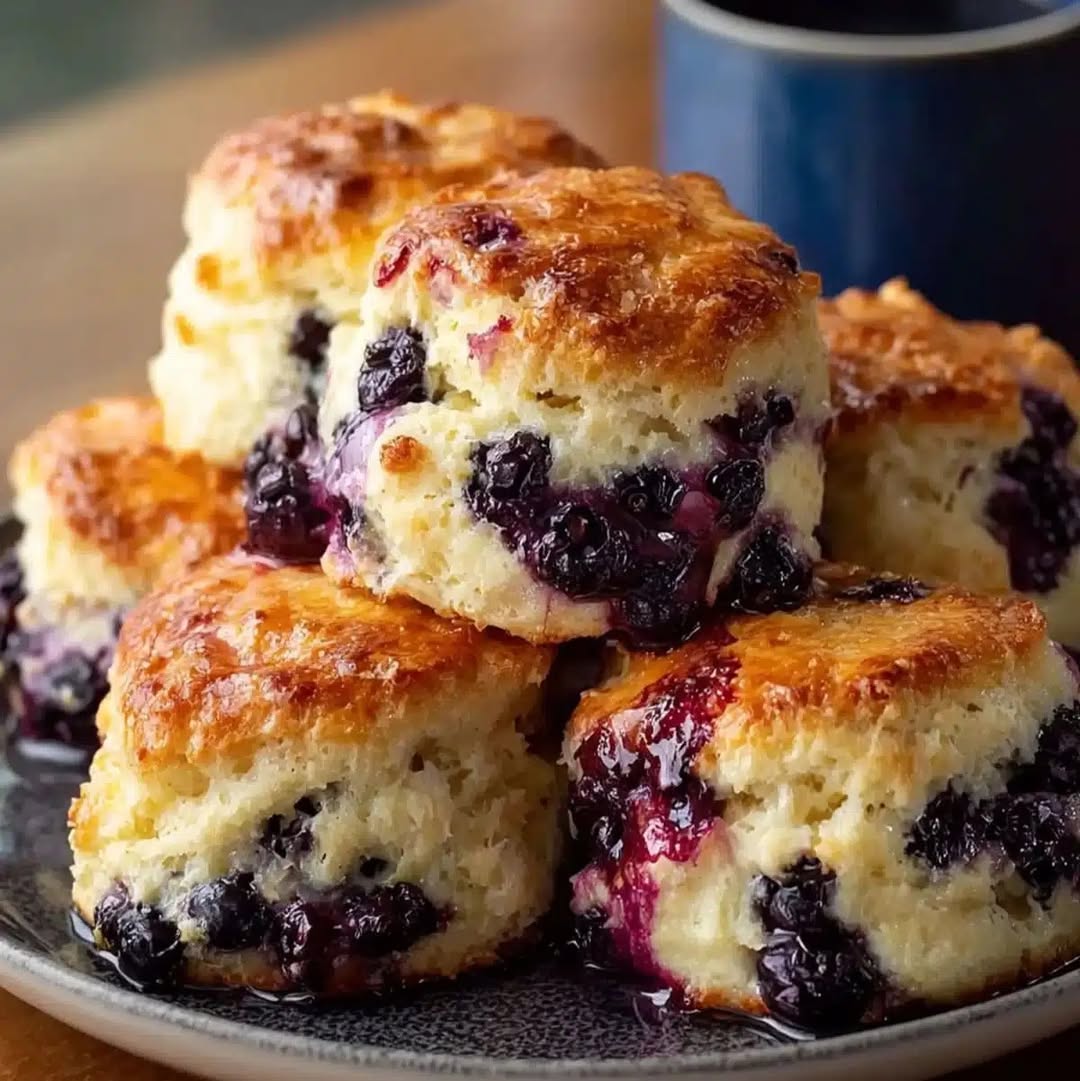 Soft tender and bursting with juicy blueberries—these biscuits feel bakery fancy but come together fast about 30 minu