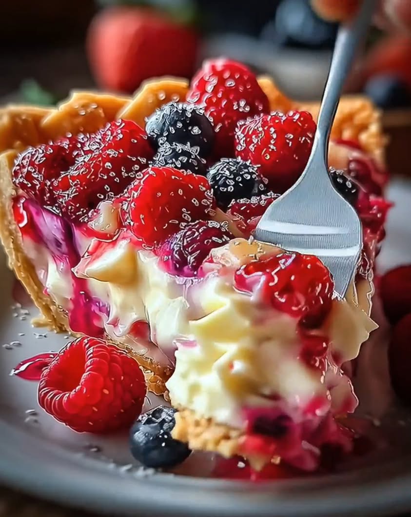 Velvety Vanilla Berry Cheesecake