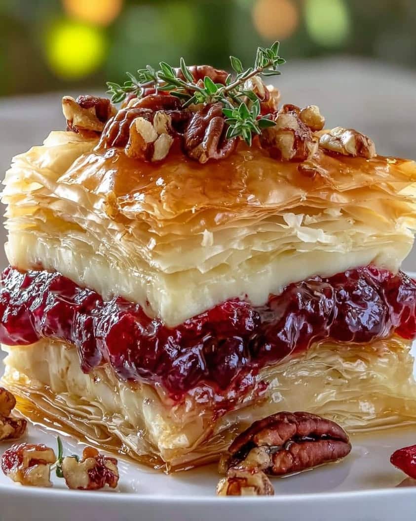 festive Brie Phyllo Layers