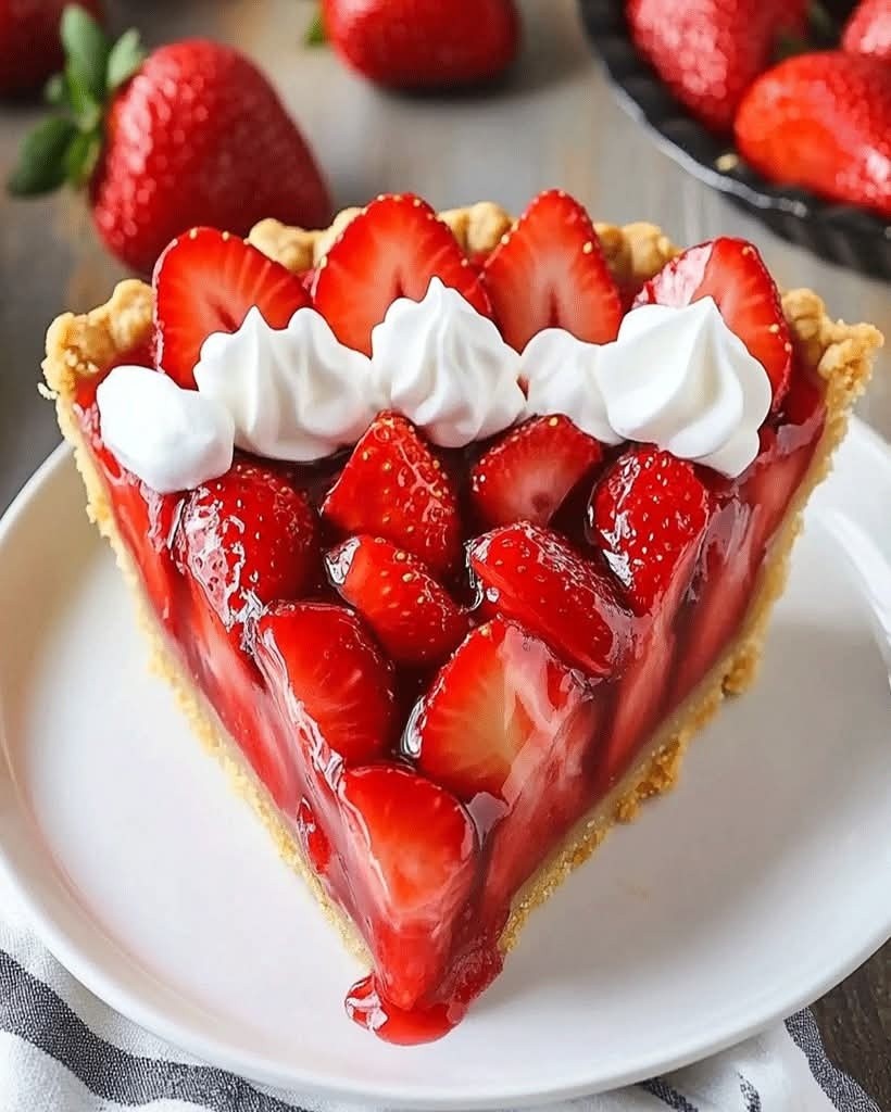 🍓 The Best Strawberry Pie Recipe Sweet Easy Treat 🍰