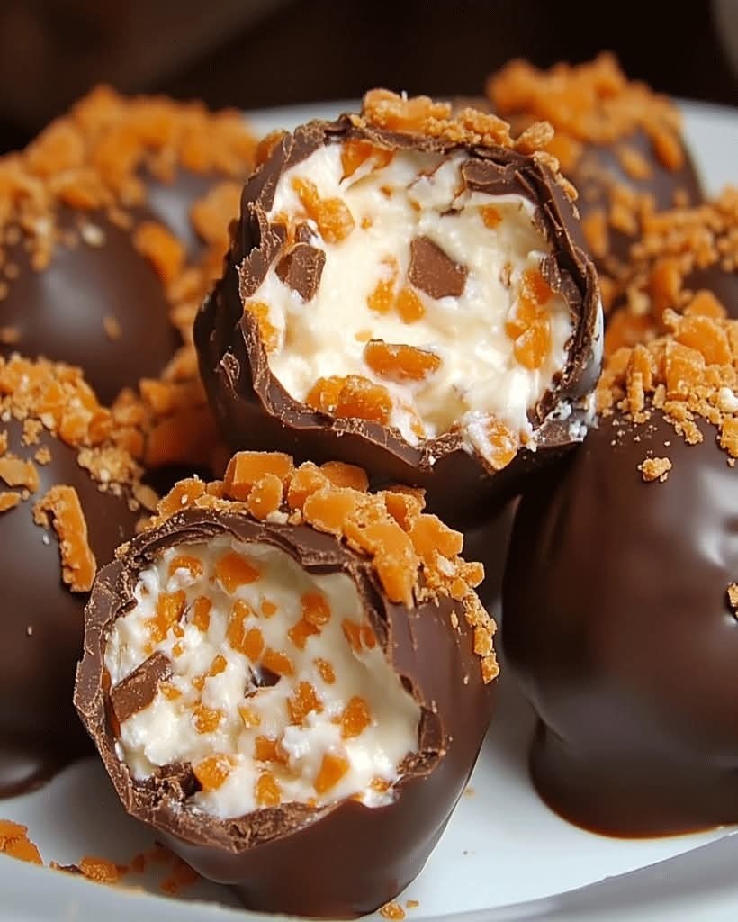 🍫 Butterfinger Chocolate Caramel Crunch Truffles Recipe 😋🍬