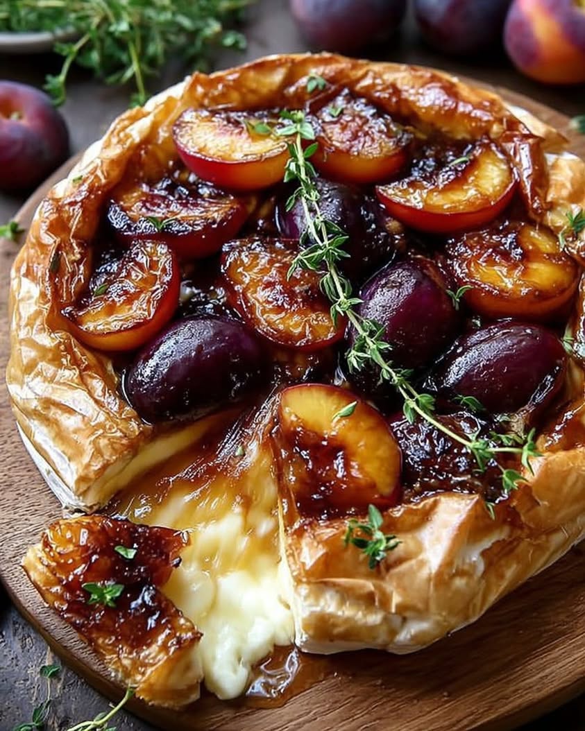Baked Brie with Roasted Plums and Thyme: The Ultimate Sweet-Savory Appetizer