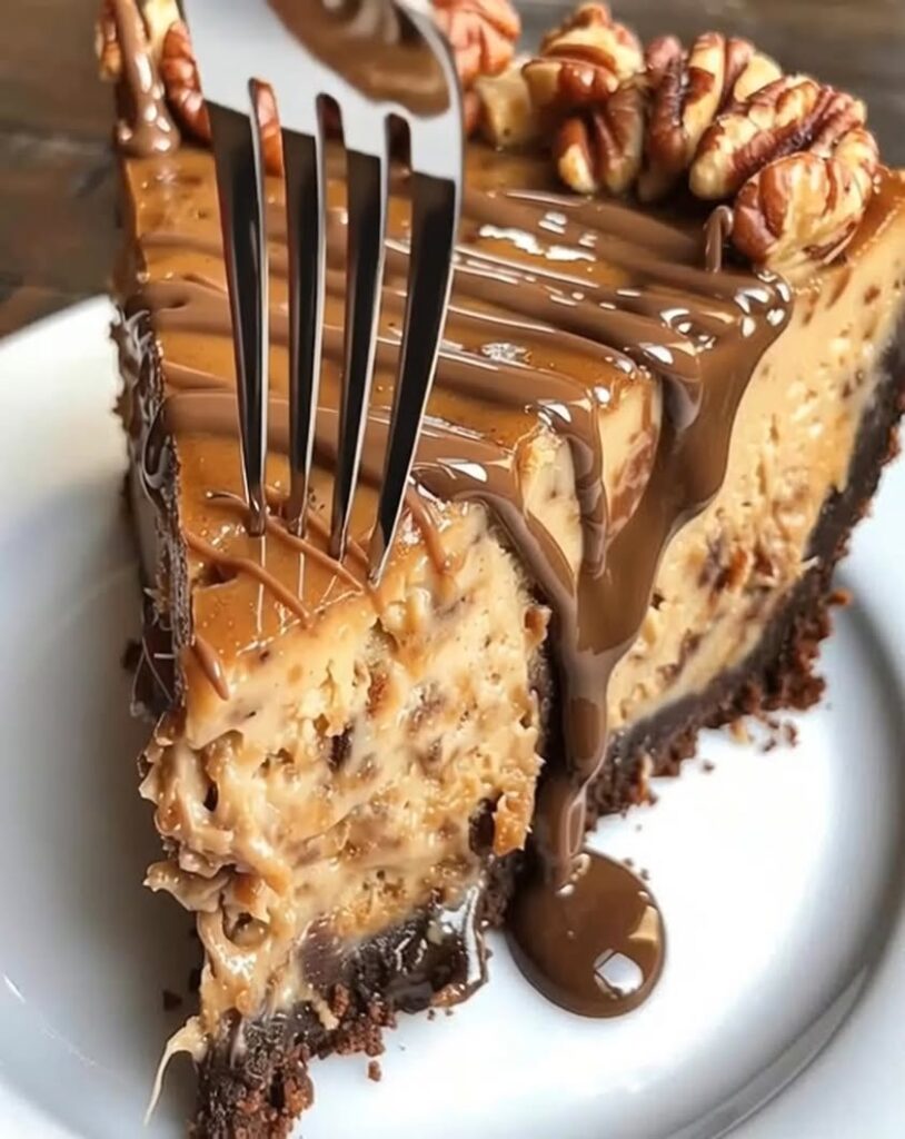 Caramel Pecan Chocolate Cheesecake