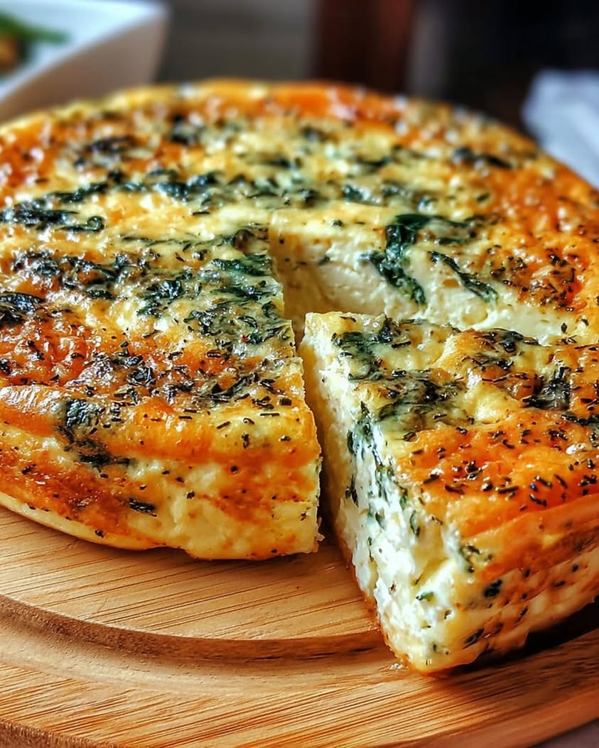 Cottage Cheese Spinach Crustless Quiche
