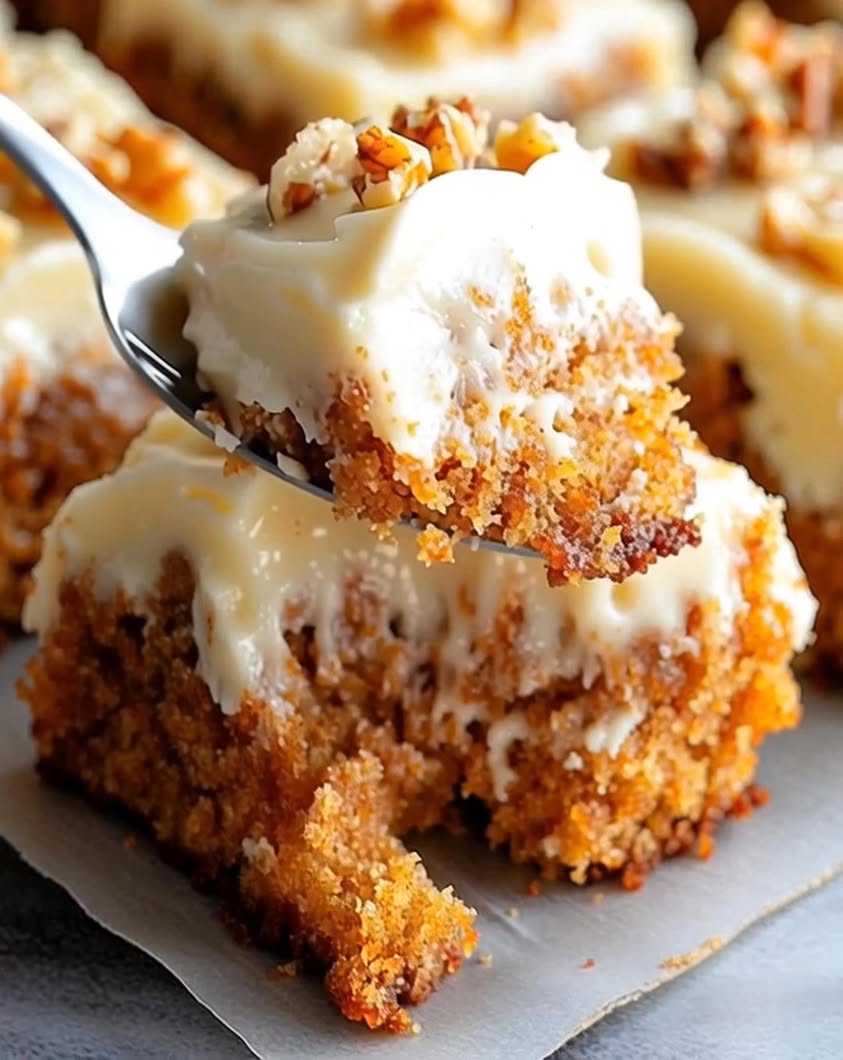 Decadent Carrot Cake Bars with Cream Cheese Frosting
