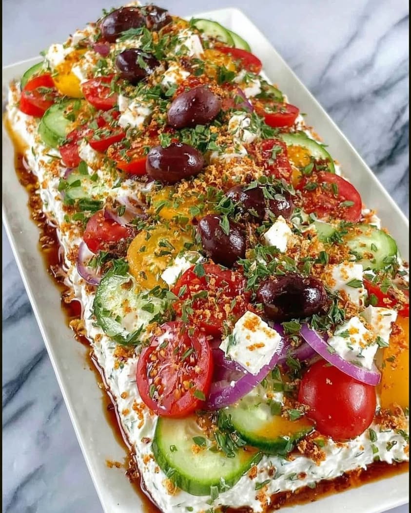 Greek Feta Board with Hot Honey and Crispy Fried Onions